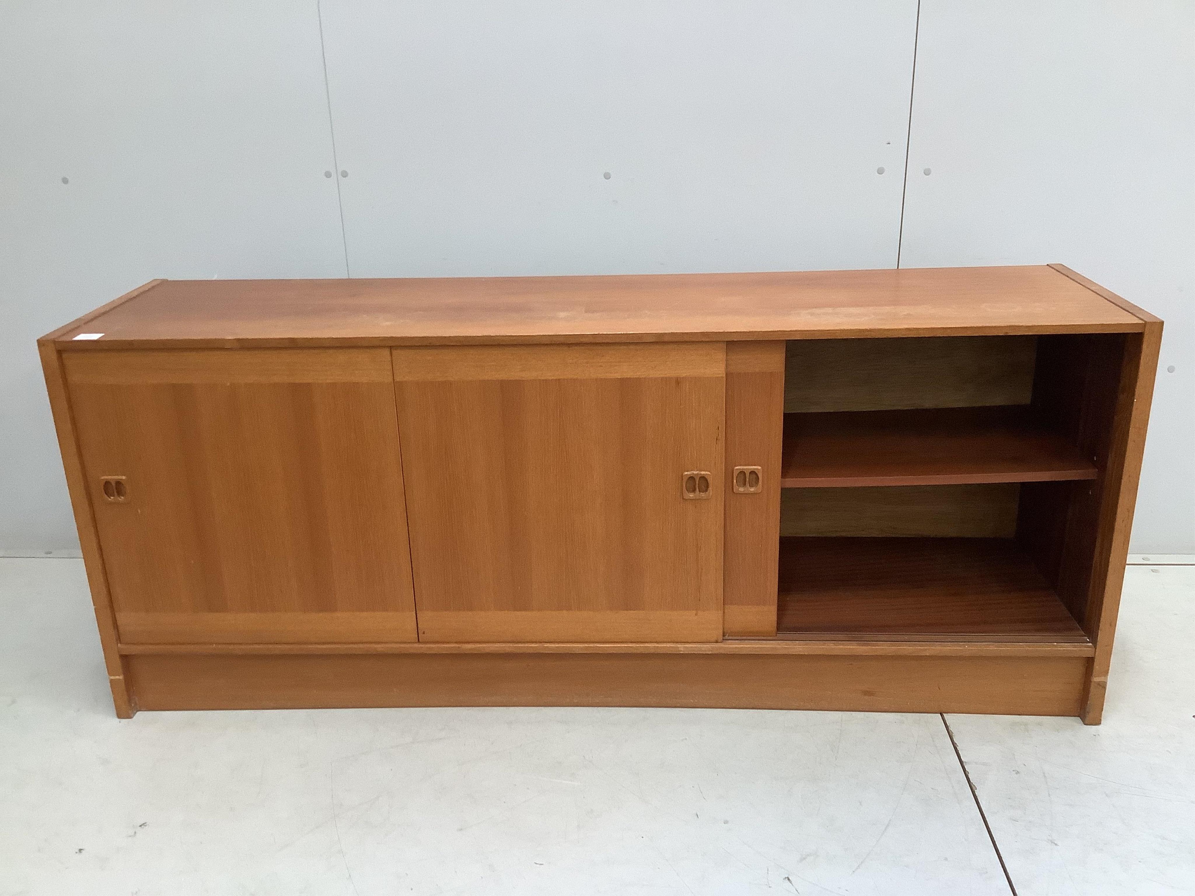 Clausen & Son, a mid century teak sideboard, width 180cm, depth 45cm, height 73cm